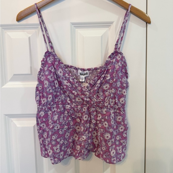 ABOUND - NORDSTROM ~ 100% Viscose Wind Daisy Purple Swing Camisole Medium NEW - Picture 6 of 12